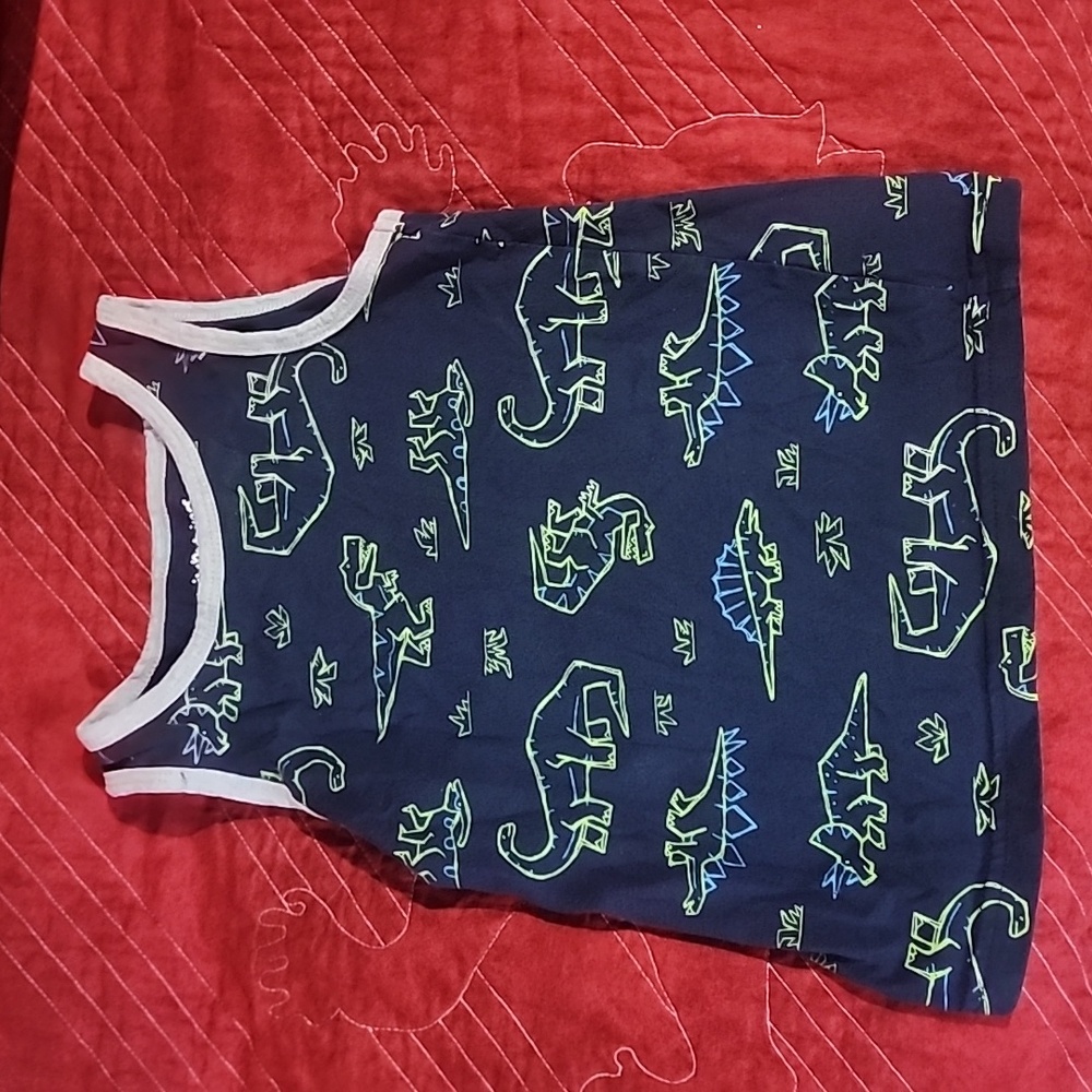 Jumping Beans boys neon dinosaur tank